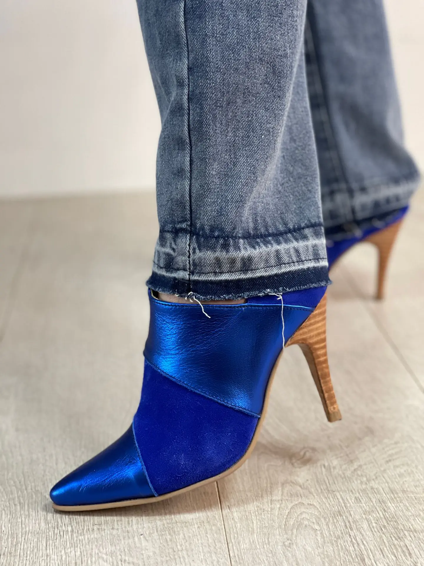 Botín Girasol Cuero- Reno Azul  6