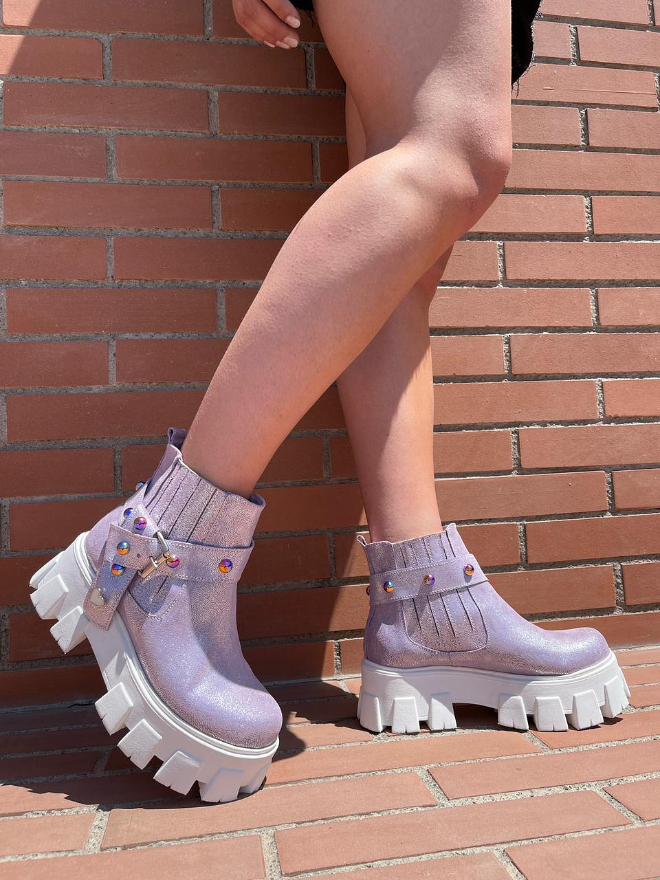 Botin Amanda Gliter Lila 3