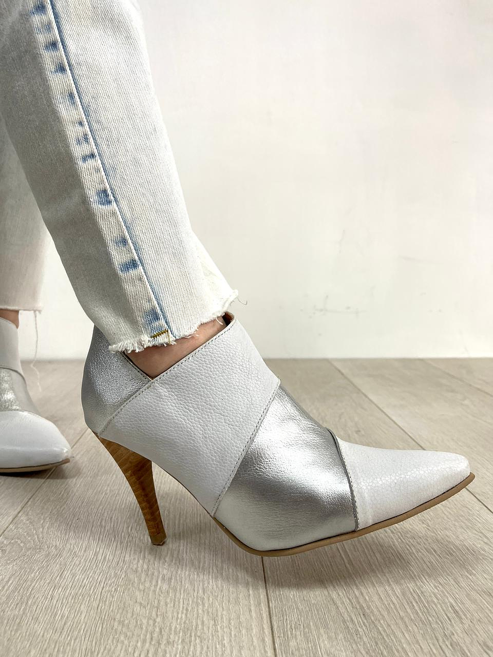 Botín Girasol Blanco-Plata 4