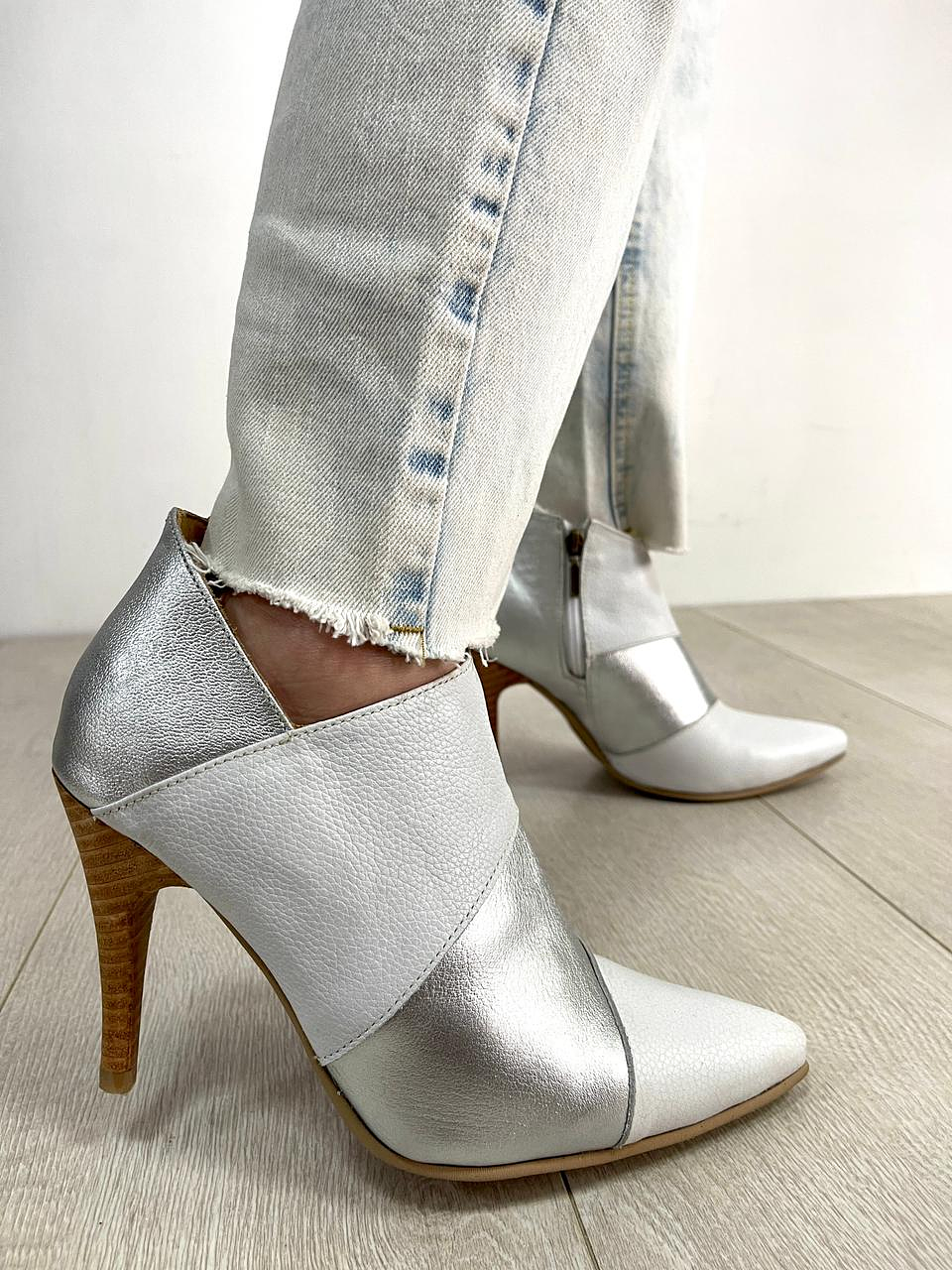 Botín Girasol Blanco-Plata 5