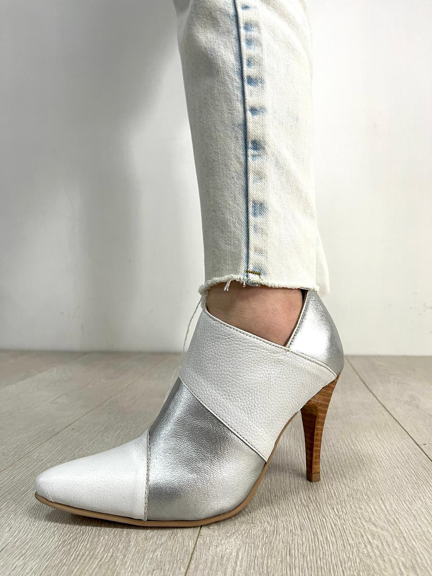 Botín Girasol Blanco-Plata 7