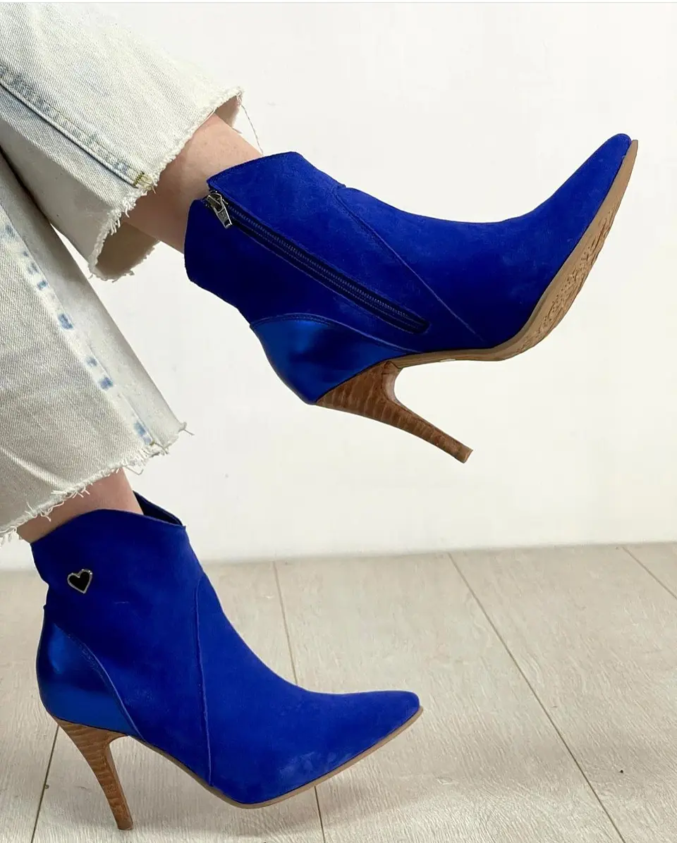 Botin Corazón Reno Azul 1