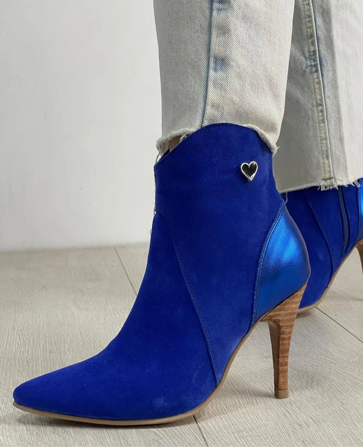 Botin Corazón Reno Azul 2