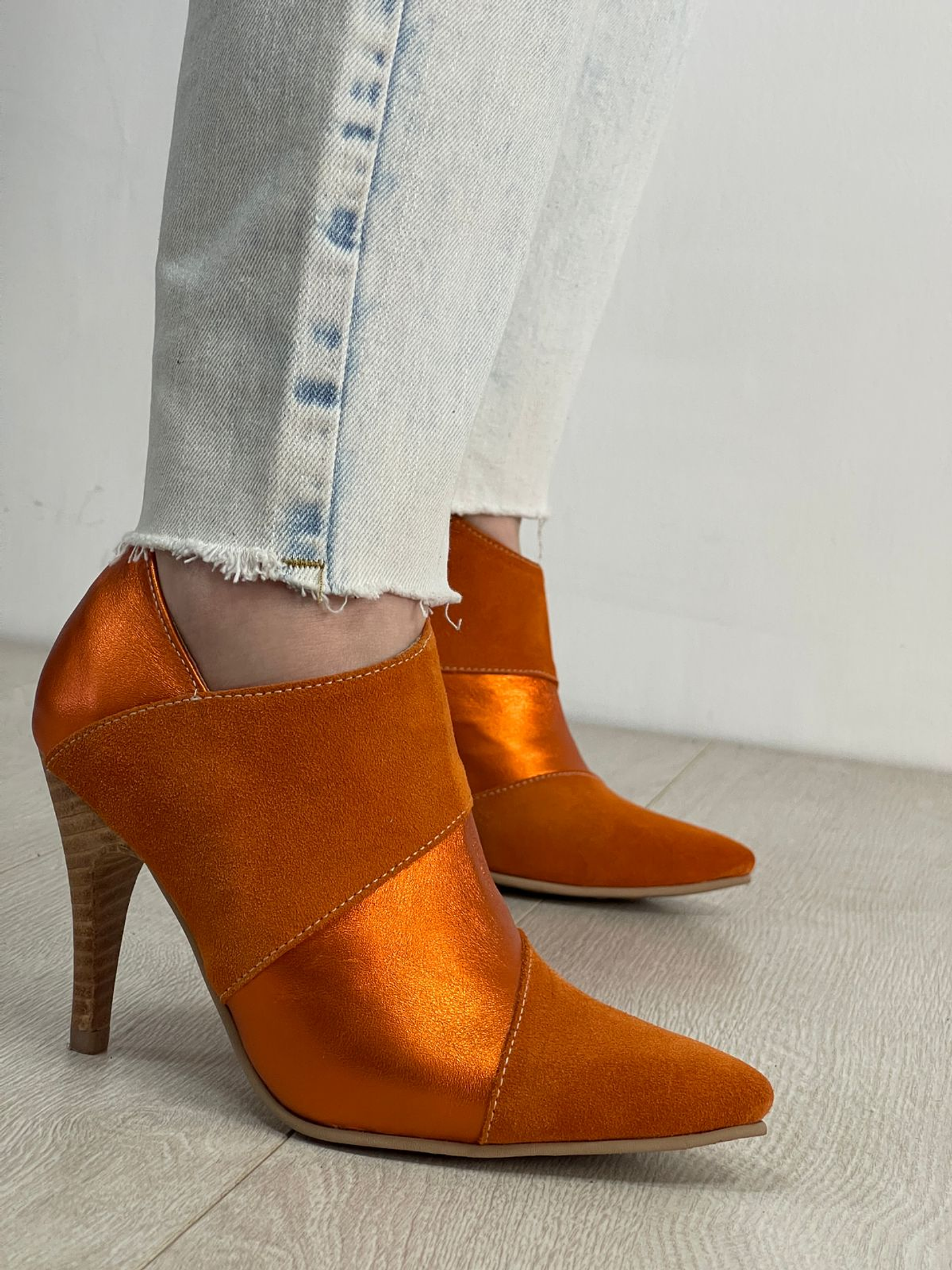 Botín Girasol Cuero- Reno Naranjo 1