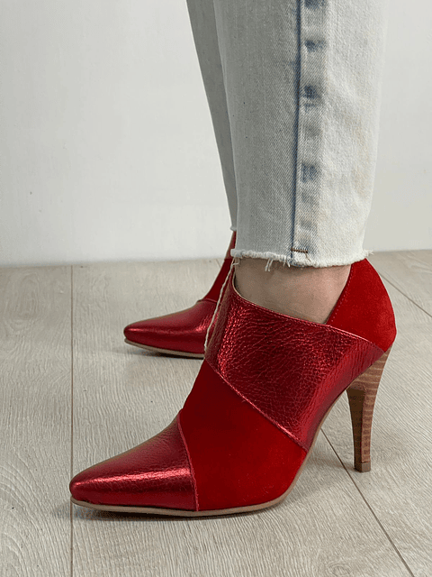  Girasol Cuero Rojo Metalizado