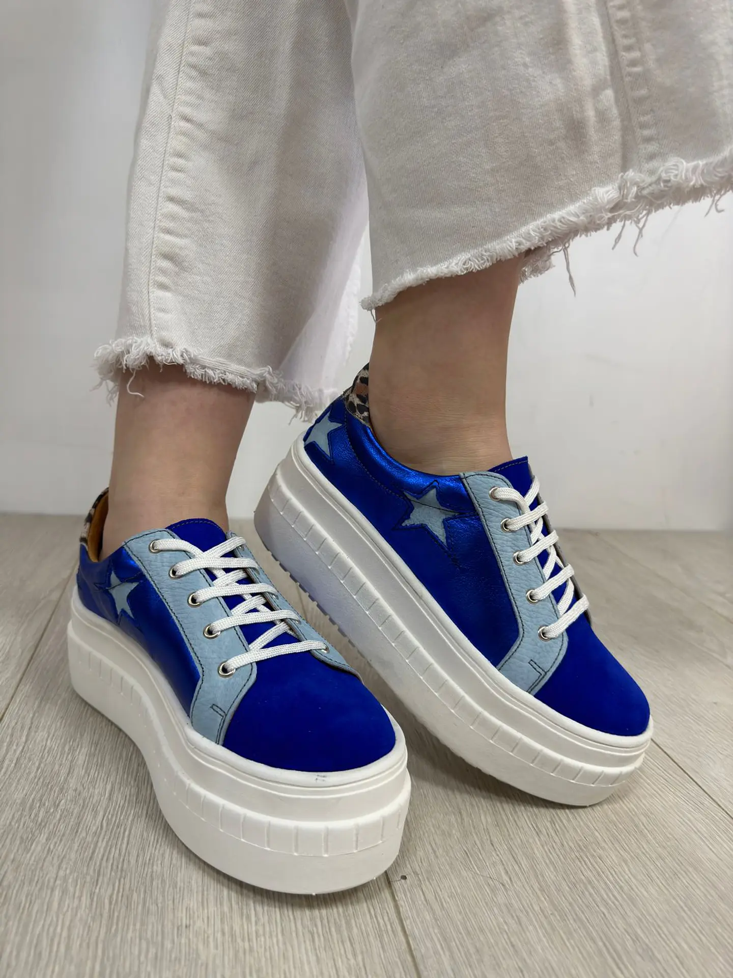 Miami Azul Metalizado Estrellas Celeste 2