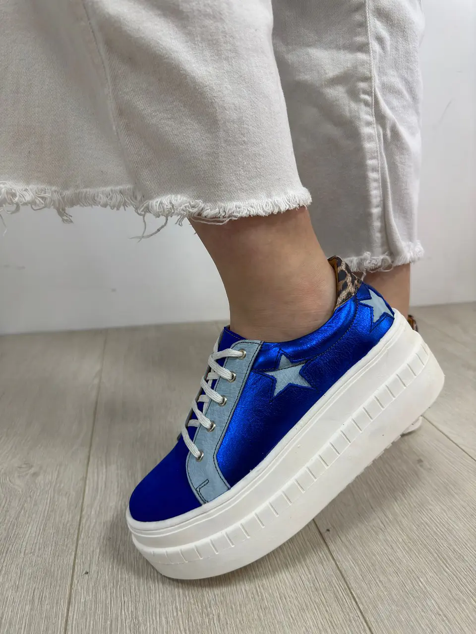 Miami Azul Metalizado Estrellas Celeste 3