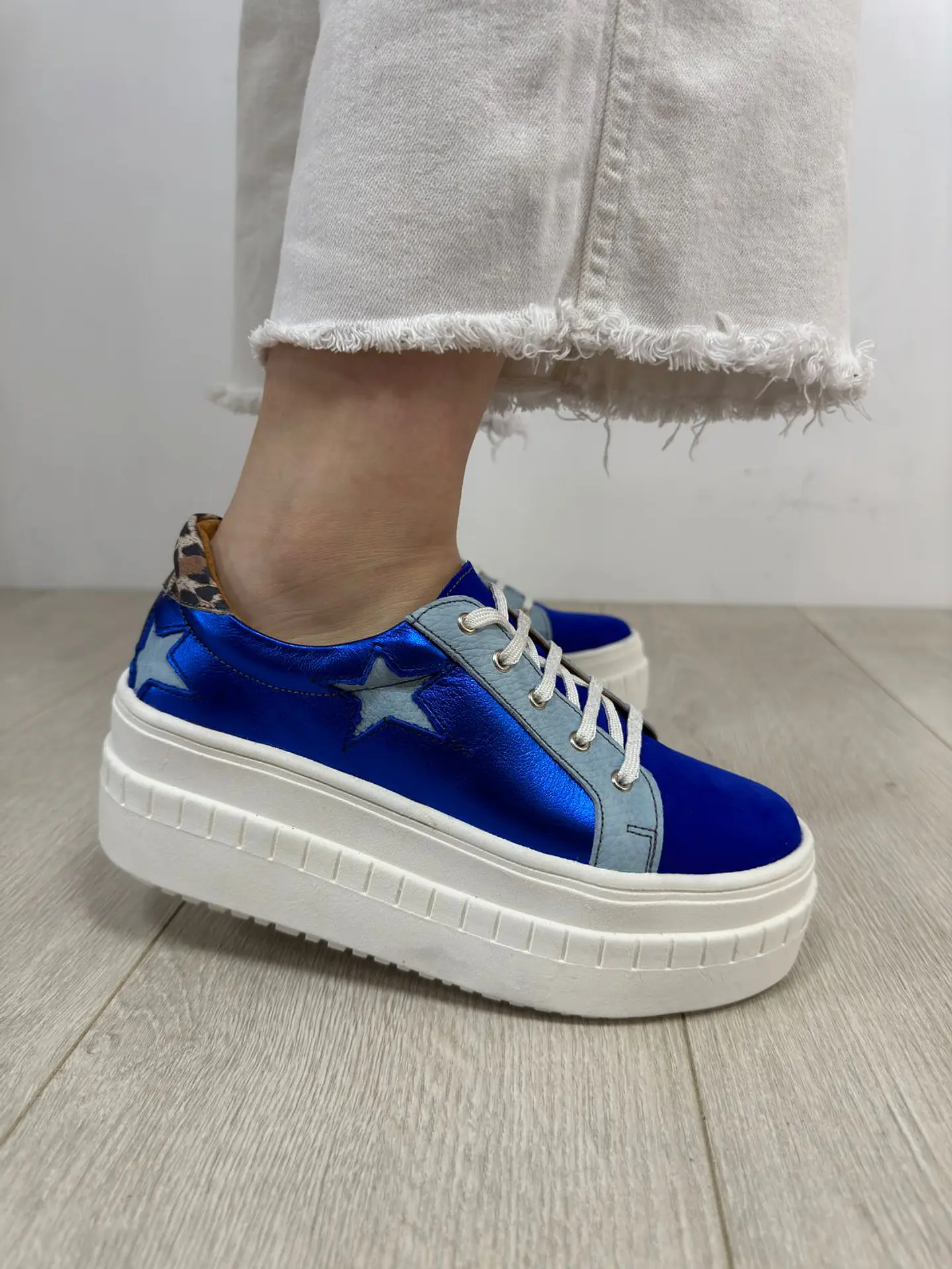 Miami Azul Metalizado Estrellas Celeste 4