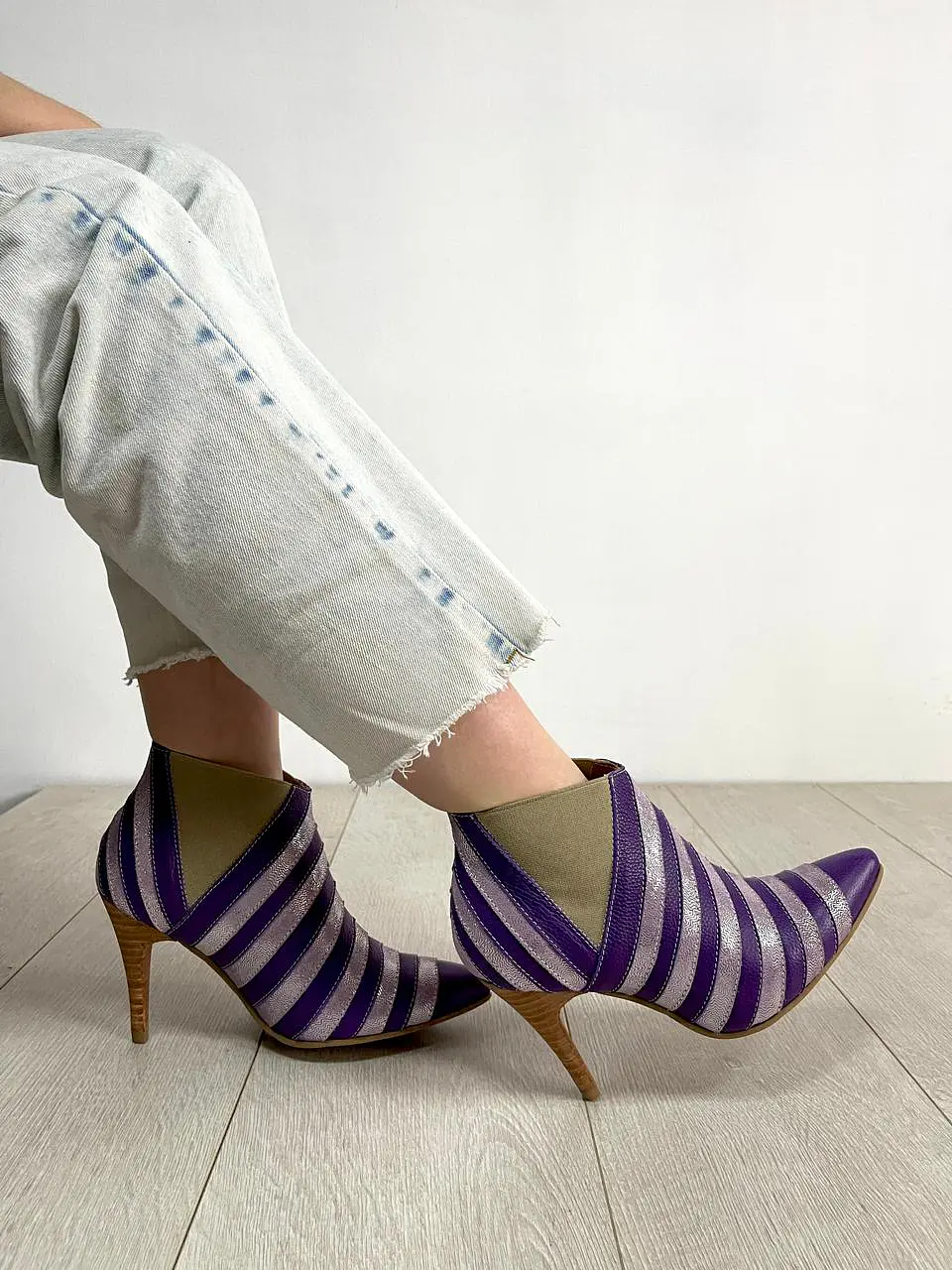 Botín Crisantemo Morado 1