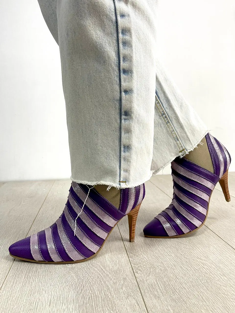 Botín Crisantemo Morado 4