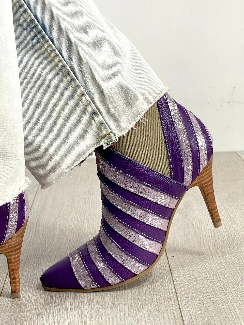 Botín Crisantemo Morado 6