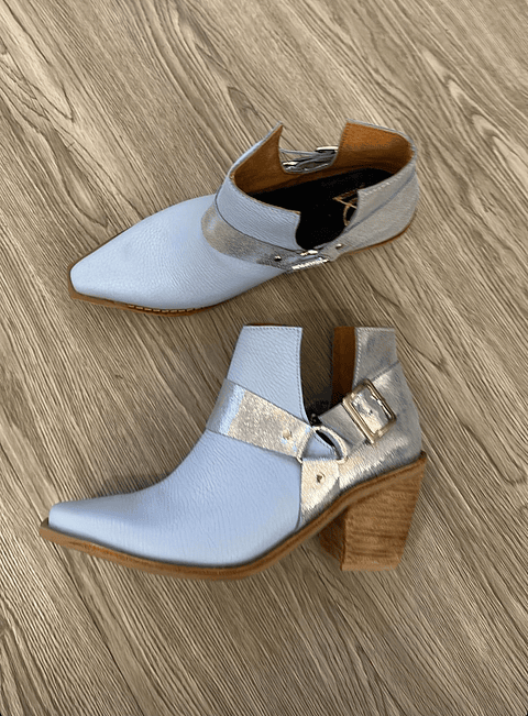 Texanos Antonella Celeste Con Plata