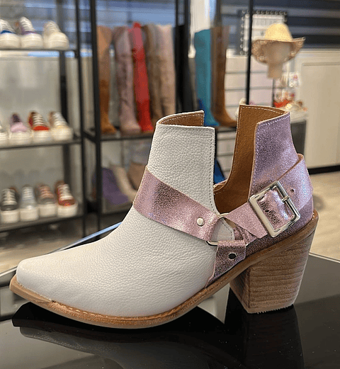 Texanos Antonella Blanco Con Rosado Gliter