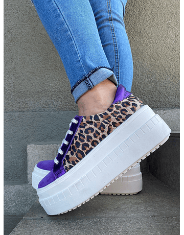 Miami Morado Con Animal Print