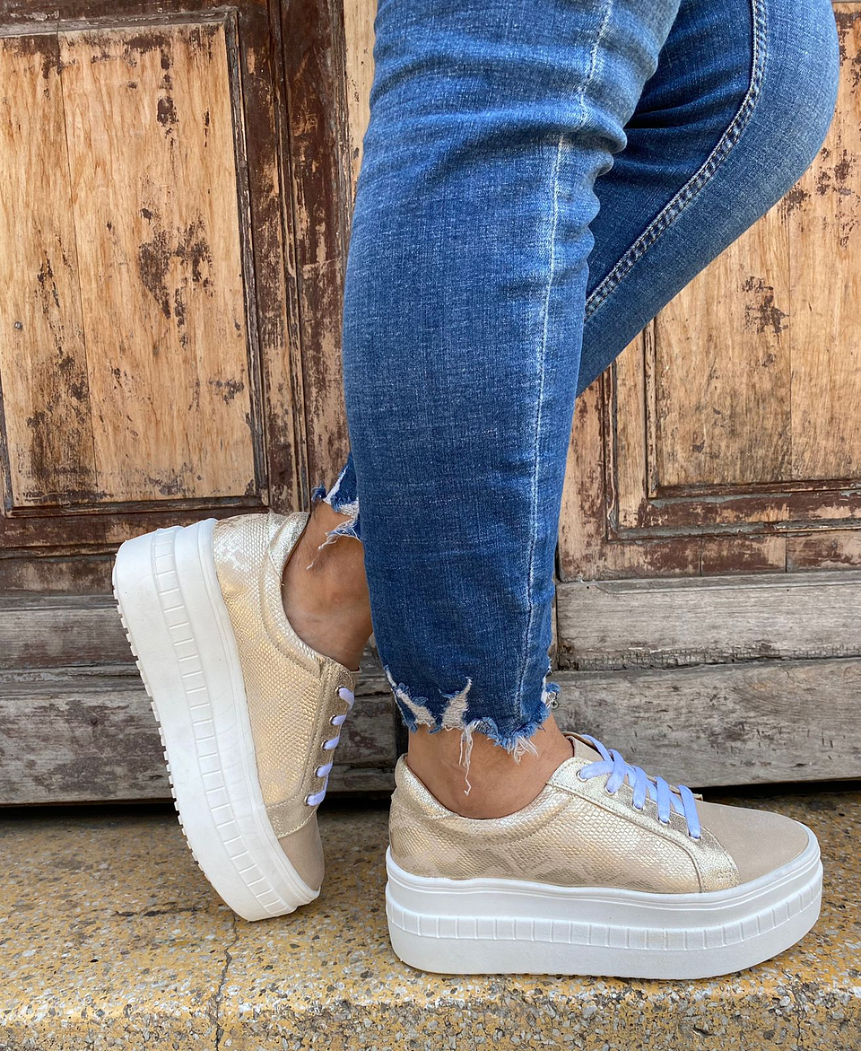 Miami Beige Con Folia Dorada 1