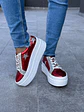 Miami Rojo Metalizado Con Estrellas Plata - Miniatura 5