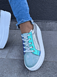 Miami  Gliter Celeste- Cordones Tornasol - Miniatura 4