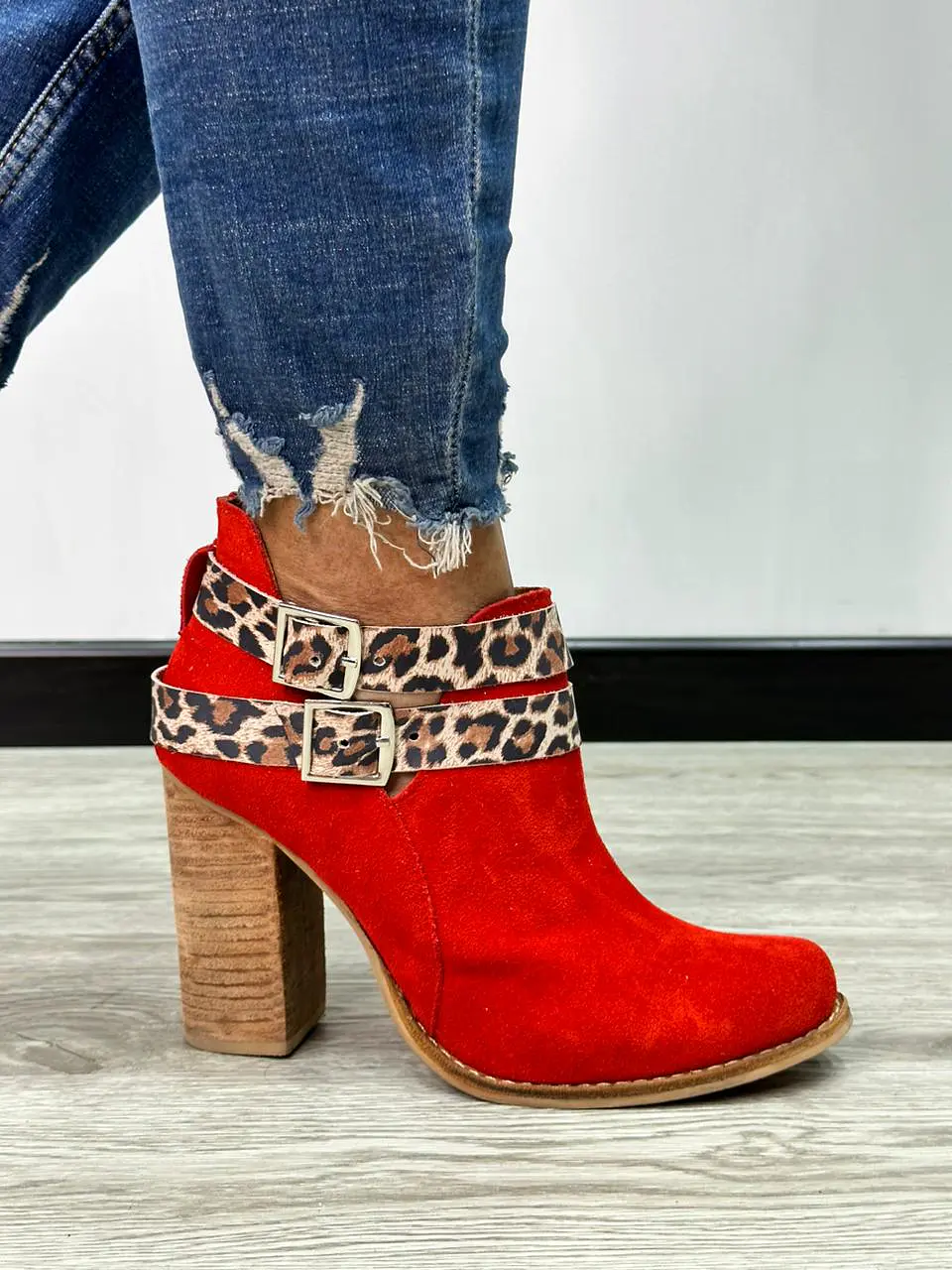 Botin Cala Reno Rojo 3