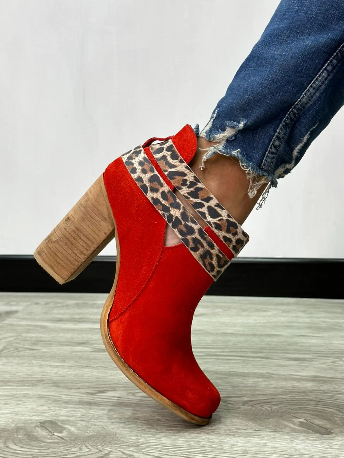 Botin Cala Reno Rojo 5