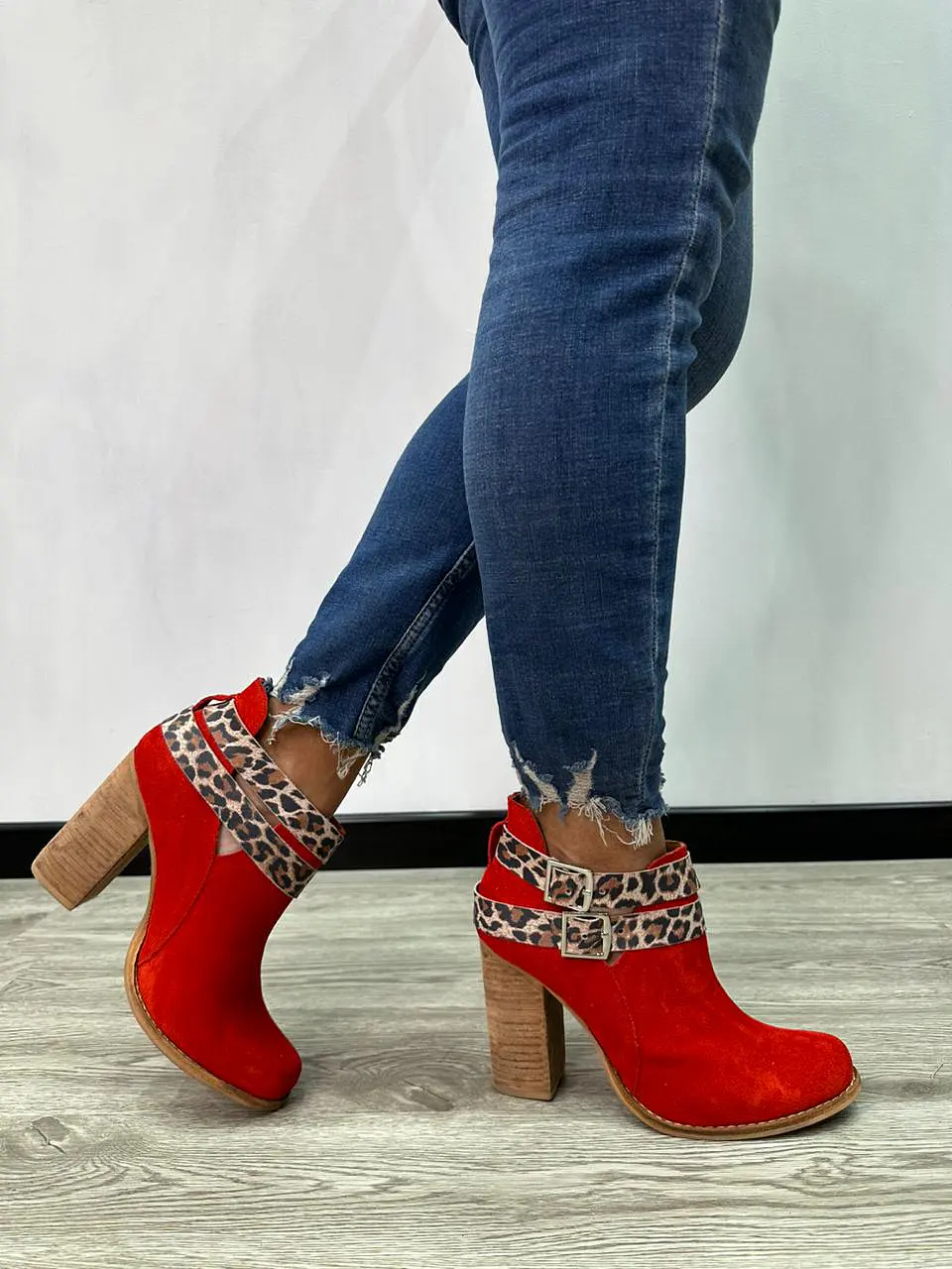 Botin Cala Reno Rojo 6