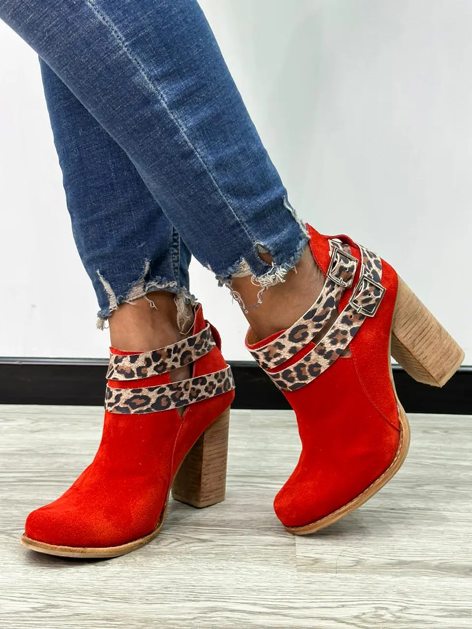 Botin Cala Reno Rojo 7