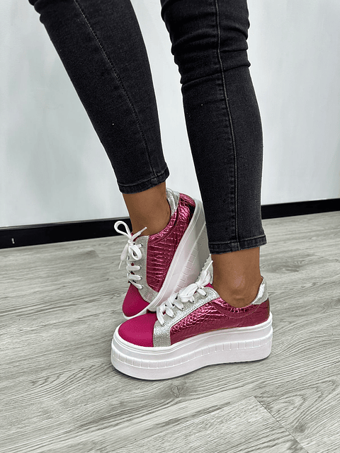 Miami Cuero Fucsia -Lagarto Fucsia