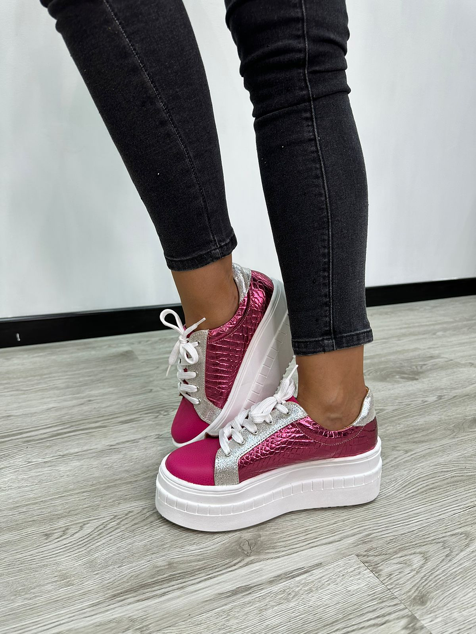 Miami Cuero Fucsia -Lagarto Fucsia 1