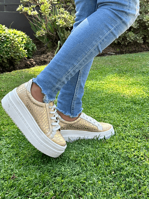 Miami Croco Dorado-Talon Gliter Dorado