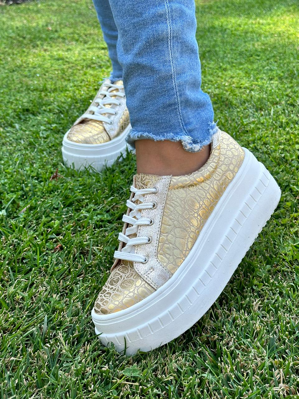 Miami Croco Dorado-Talon Gliter Dorado 4