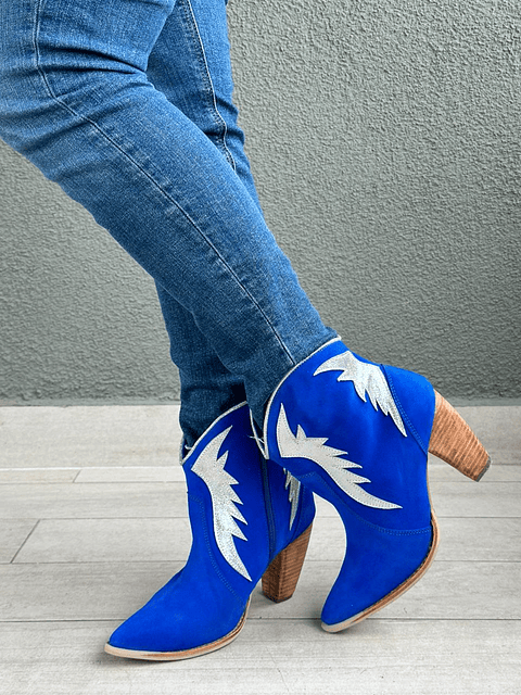 Paula Reno Azul-Alas Gliter Dorado