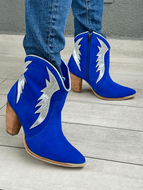 Paula Reno Azul-Alas Gliter Dorado