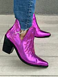 Betzabe Cuero Fucsia Metalizado - Miniatura 3