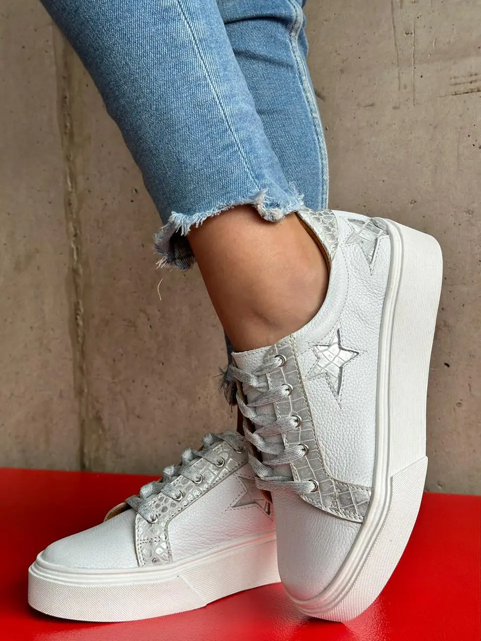 Valeria Blanca - Croco Plata 6
