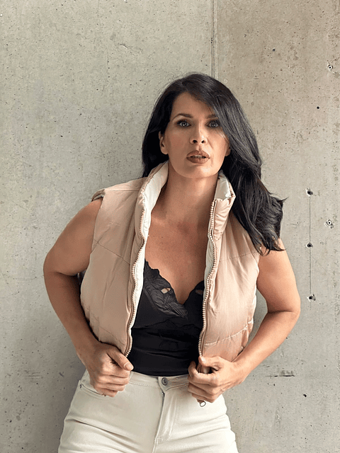 Chaqueta Reversible Beige y Camel