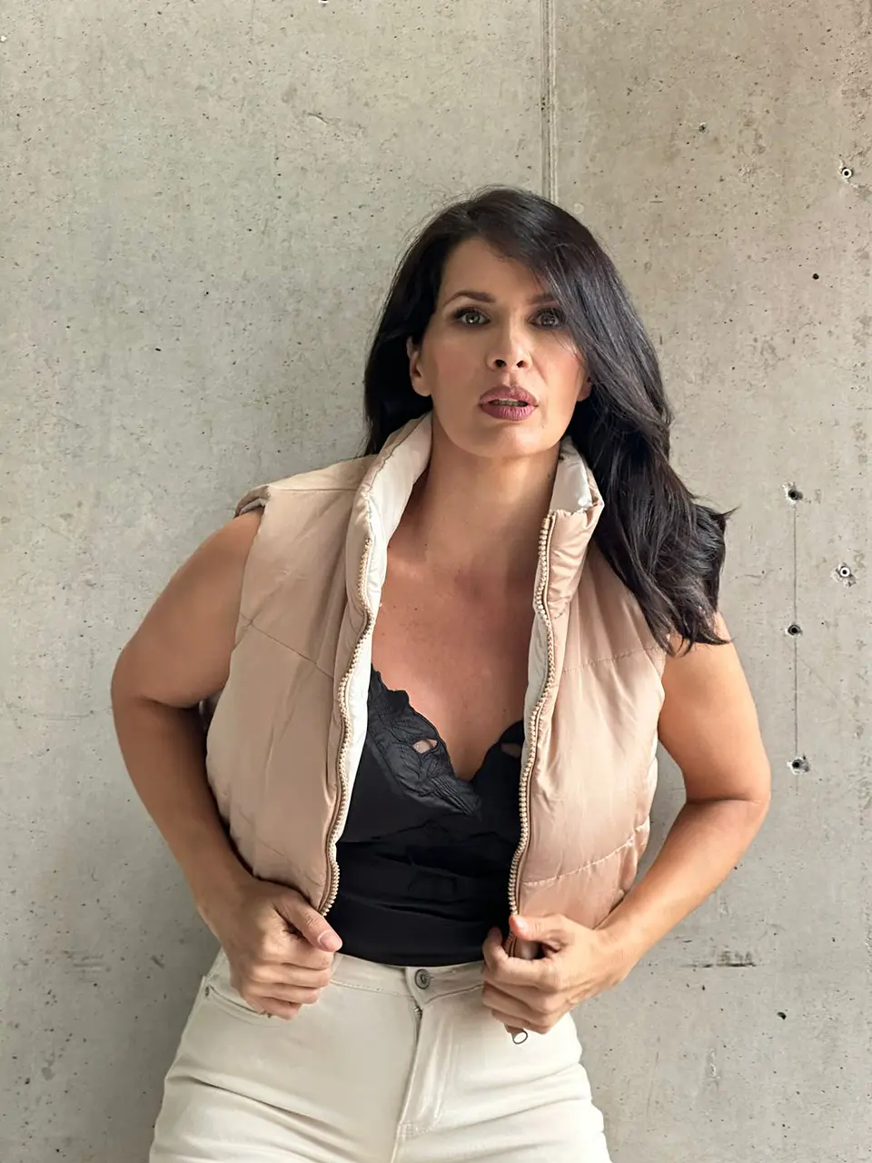 Chaqueta Reversible Beige y Camel 1