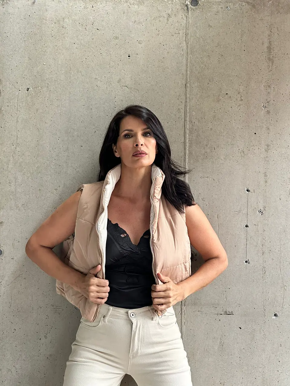 Chaqueta Reversible Beige y Camel 2