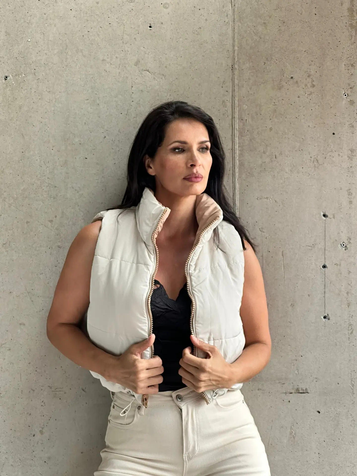 Chaqueta Reversible Beige y Camel 3