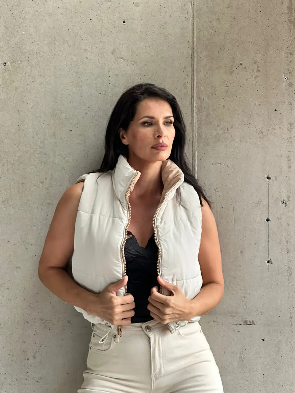 Chaqueta Reversible Beige y Camel 3