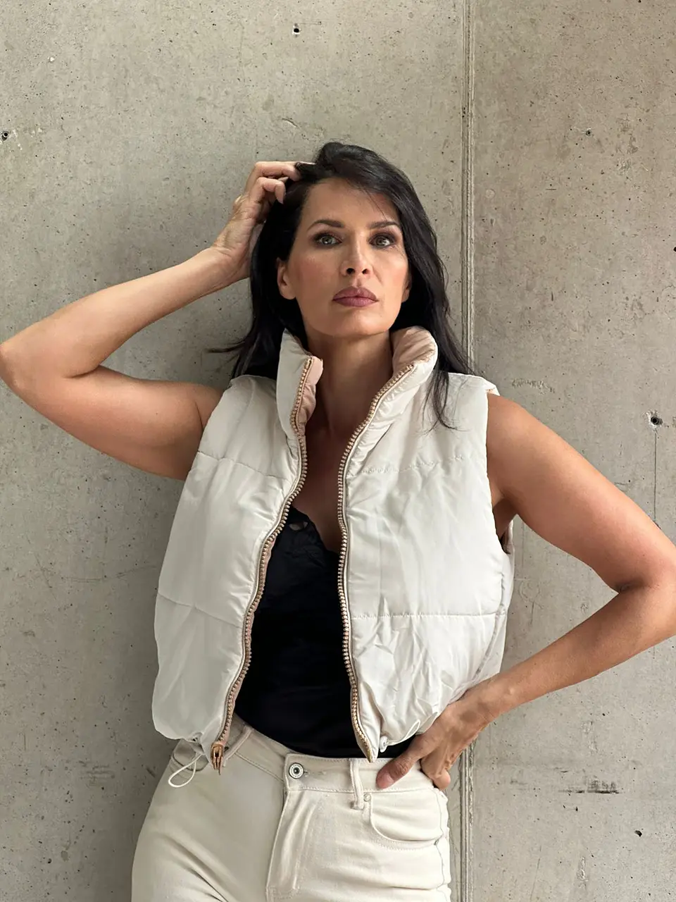 Chaqueta Reversible Beige y Camel 4