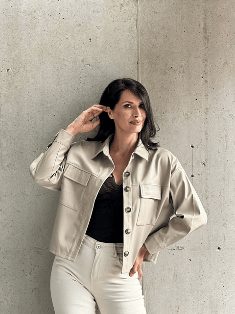 Camisa Ecocuero Oversize