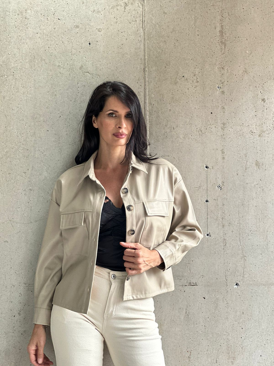 Camisa Ecocuero Oversize 3