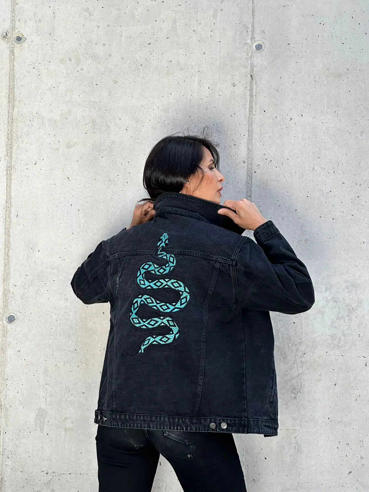 Chaqueta Jeans  Negro Diseño 1