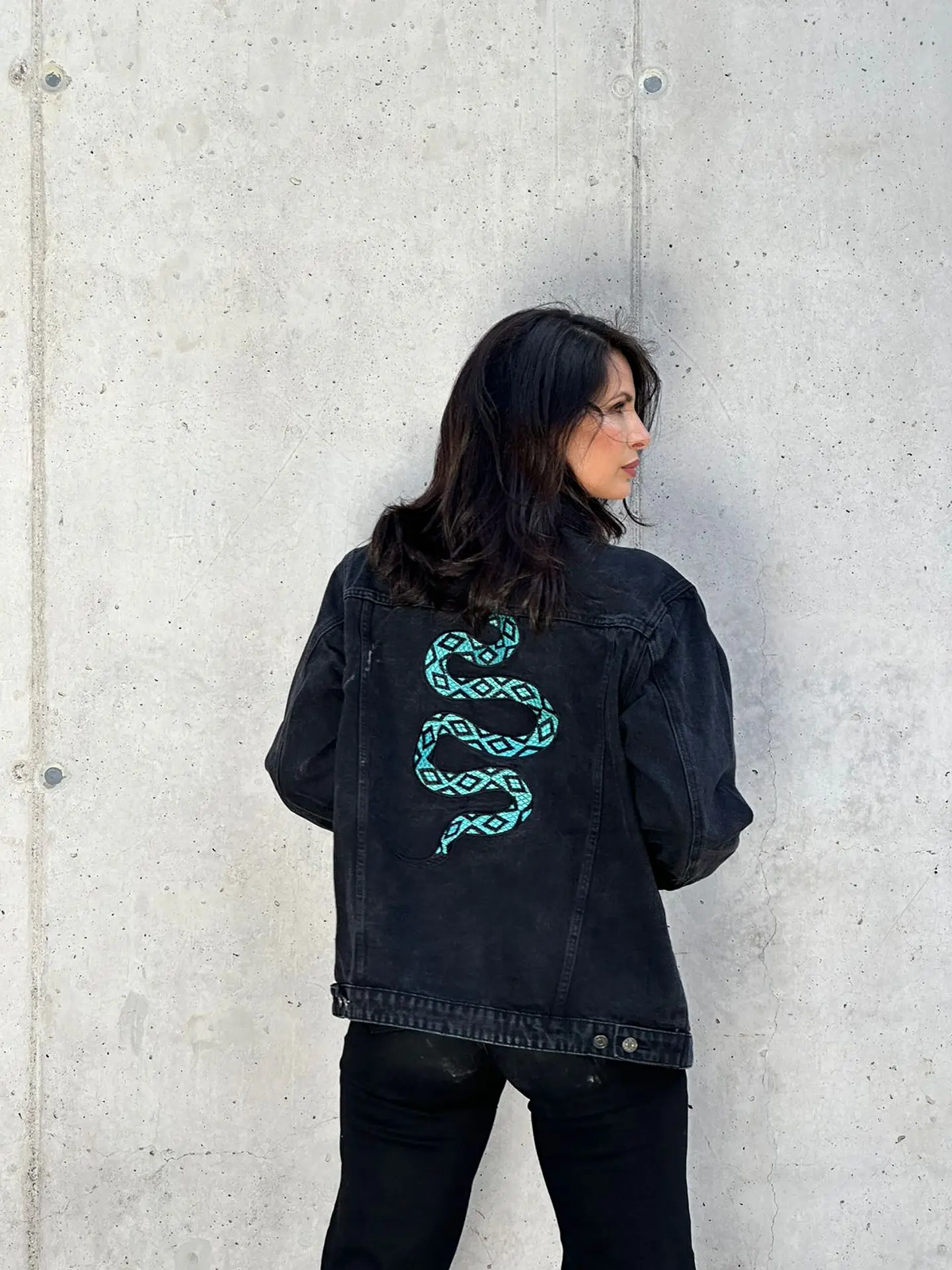 Chaqueta Jeans  Negro Diseño 2