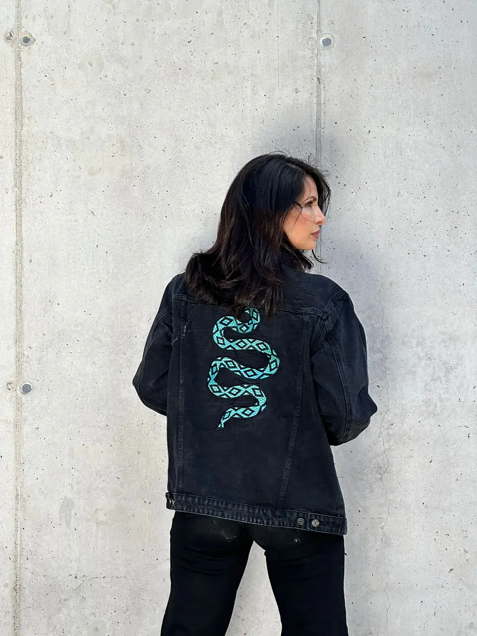 Chaqueta Jeans  Negro Diseño 2