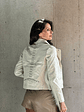 Chaqueta Ecocuero Beige Tachas - Miniatura 1
