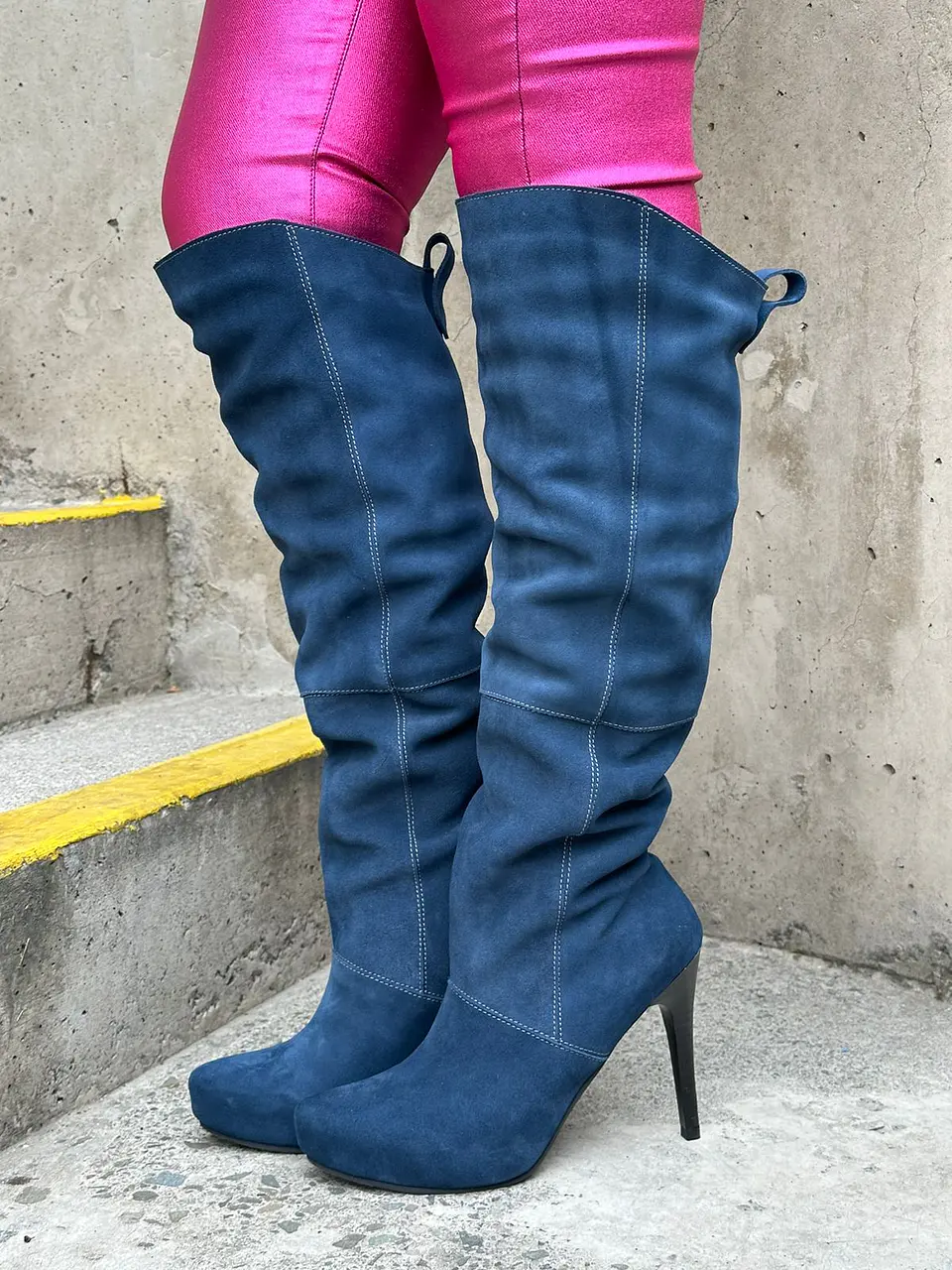 Macarena cuero azul 3