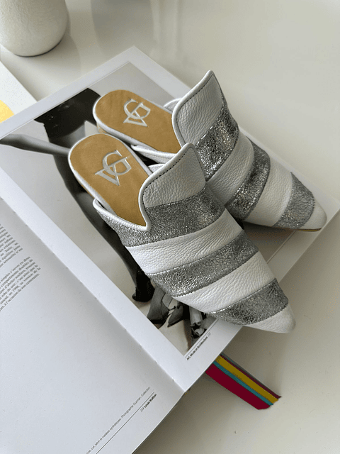 Antonia blanco gliter plata