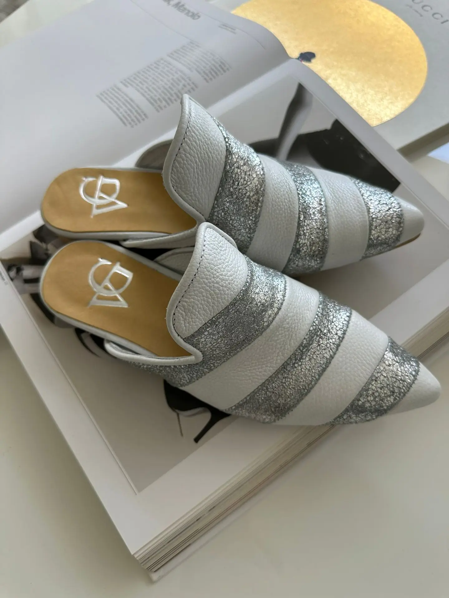 Antonia blanco gliter plata 7