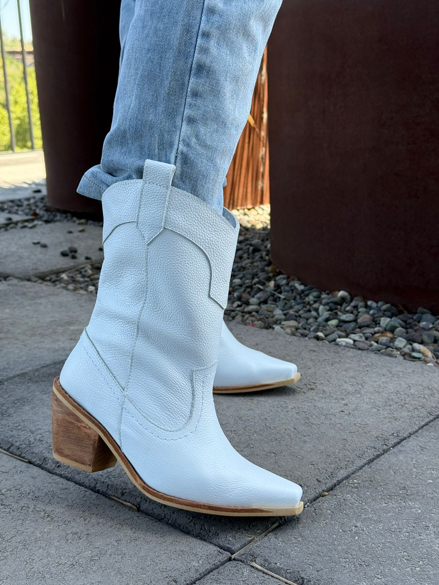 Texanas Vasti cuero Blanco 1