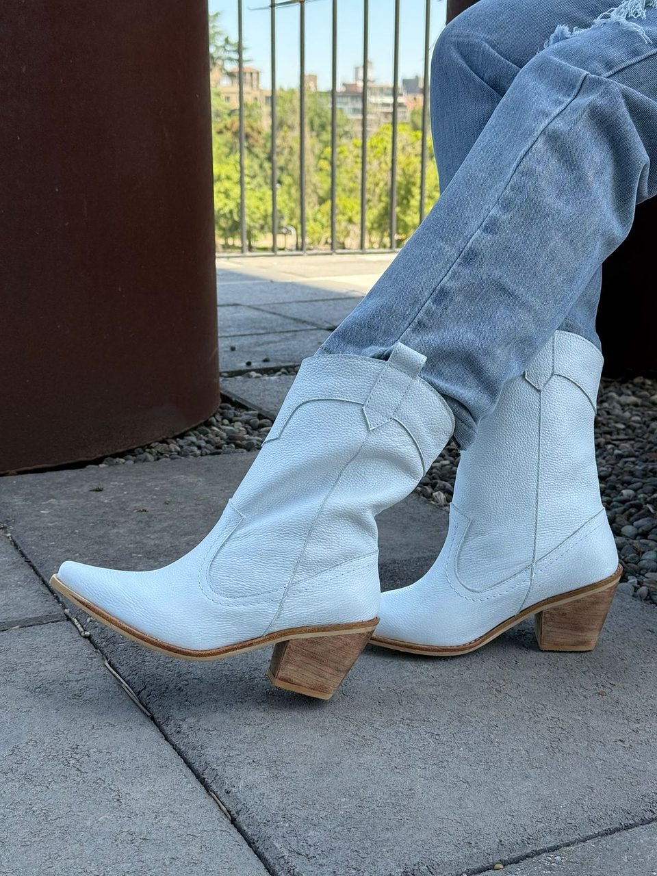 Texanas Vasti cuero Blanco 6